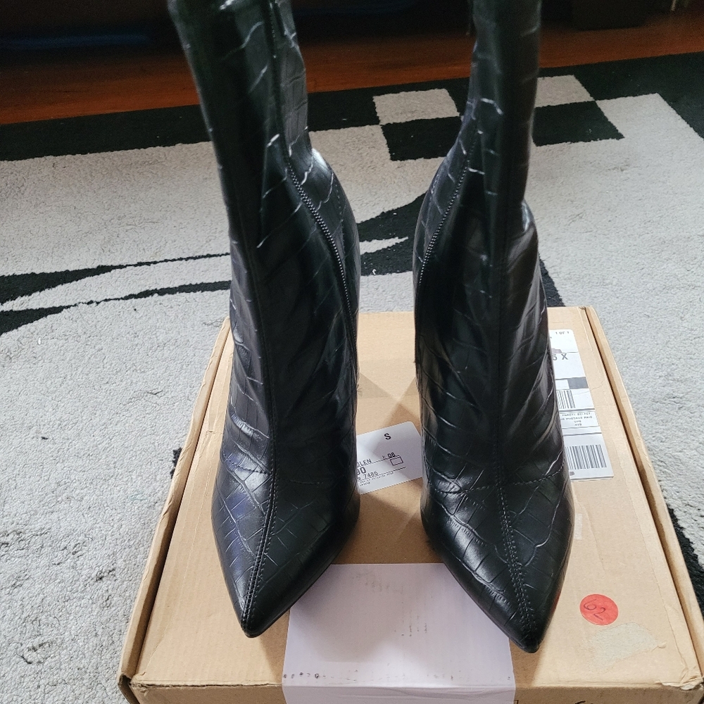 Journee Collection, croco embossed boot.